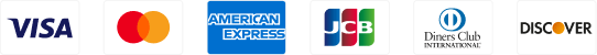 VISA / Mastar Card / American Express / JCB / Diners Club / DISCOVER